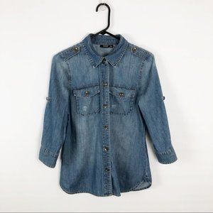 a.n.a I Vintage Button-Up Demin Shirt Size S